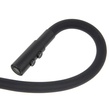 Смеситель для кухни Milardo Meal черный матовый, гибкий излив + душевая насадка M01BL2FM05 *1/10