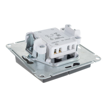 Механизм выключателя "ATLAS DESIGN" 2кл. карбон с подсветкой 10АХ SchE ATN001053 *5/20