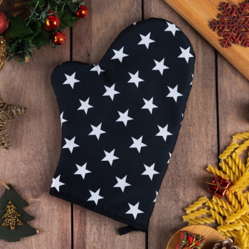 Варежка-прихватка 20х28см Stars полиэстер 65%, хлопок 35% Доляна *1