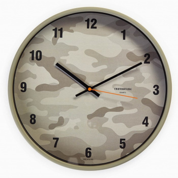 Часы настенные, серия: Интерьер, "Камуфляж", плавный ход, d-30.5 см 9685731
