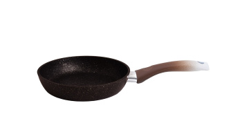 Сковорода алюмин. антипригарная "Kukmara" "Мраморная" кофейный d18см выс.борта 4см смк18401а *1/12