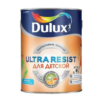 Краска акриловая для детских комнат 2,25 л Dulux Ultra Resist моющаяся База BС *1