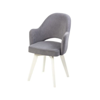 Стул СТОЛБУРГ Клео Массив, 56х98х62 см, велюр 39 сильвер, серый