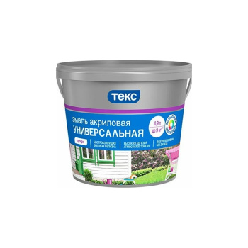 Эмаль акриловая УНИВЕРСАЛЬНАЯ ПРОФИ белая матовая 0,9 л (ТЕКС)*1