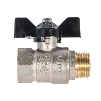 Кран шаровый 1/2" (Ø15) М/П бабочка LD Pride 47.15. (аналог ИА33) *1/30