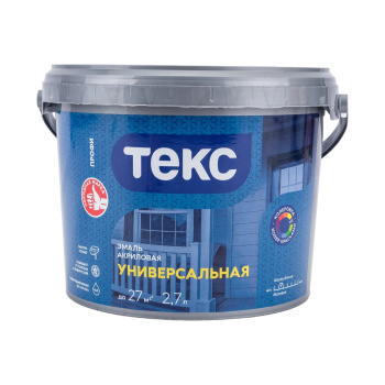 Эмаль акриловая УНИВЕРСАЛЬНАЯ ПРОФИ белая матовая 2,7 л (ТЕКС)*1