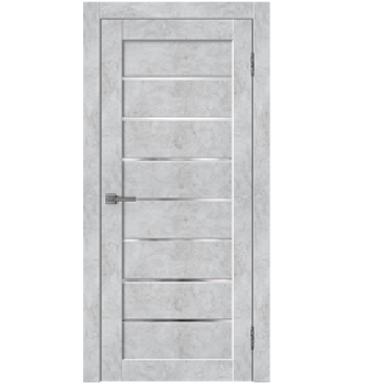Дверное полотно остекленное 2000х700х38 мм Двери Гуд Х22, бетон снежный