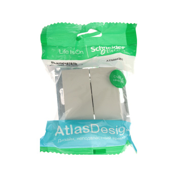 Механизм выключателя 2-кл. ATLAS DESIGN (сх.5) 10АХ беж. SchE ATN000251