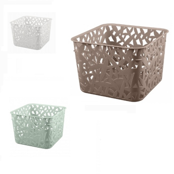 Корзина для хранения пластм. 205х205х145мм микс10(микс6) арт.431245028(431245024) ("Бытпласт") *1/36