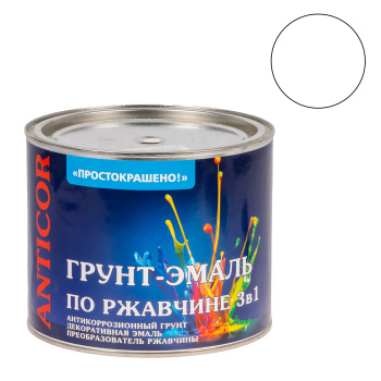 Грунт-эмаль по ржавчине белая 1,8 кг Простокрашено *1/6/210