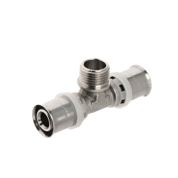 Тройник переходной 20х1/2"(Ø15)х20 пресс/папа VALTEC 233 *1/5