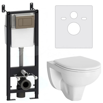 Инсталляция Jupite (комплект с клав глянц хром с подвес. унитазом Jupiter)DX77.IS10151.1738 AM.PM *1