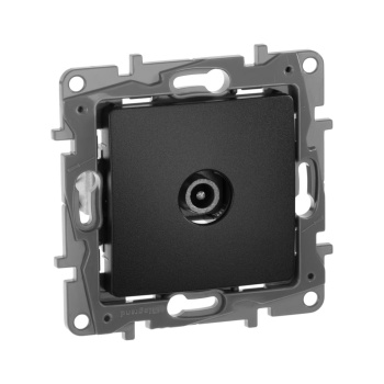 Механизм розетки "Etika" TV оконечная 5дБ 5-862 мГц антрацит Leg 672665 *1
