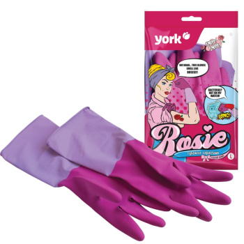 Перчатки латексные с хлопк.напыл. прочные Удлинненные L (большой) 1пара Роз./Сир.092370 "York" *1/48 Перчатки латексные с хлопк.напыл. прочные Удлинненные L (большой) 1пара Роз./Сир.092370 "York" *1/48