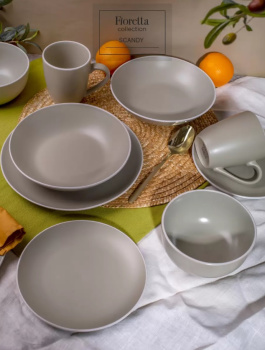 Тарелка керамич. "Domenik" "Scandy Olive" мелкая d24см DMD111 *6/24