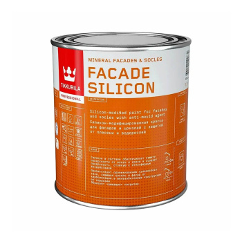 Краска акриловая 0.9 л фасадная Tikkivala (Tikkurila) Facade Silicon, белая база VVA, глубокоматовая