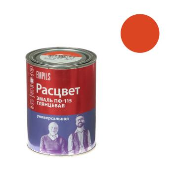 Эмаль ПФ-115 оранжевая 0,9 кг Расцвет *1/14/588