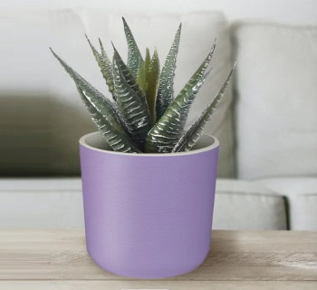 Кашпо пластм. "Лион" 2л d верха 147мм h130мм со вставкой Лаванда ЛИ15-21 *1/10