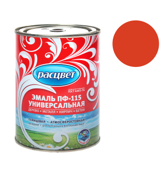 Эмаль ПФ-115 оранжевая 0,9 кг Расцвет *1/14/588