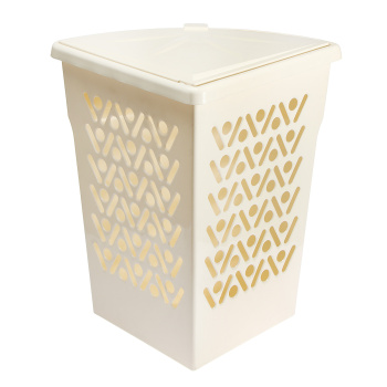 КОРЗИНА для белья  45л углов. с крышкой 38х38х55см арт.299