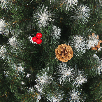 Елка искусственная Елки от Мишки «Кармен», 210 см, ПВХ, зеленый с инеем