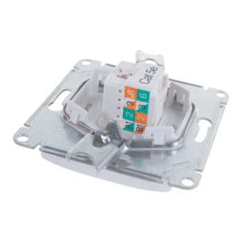 Механизм розетки "Glossa" 1-м. комп. белый RJ45 GSL000181K *20/60