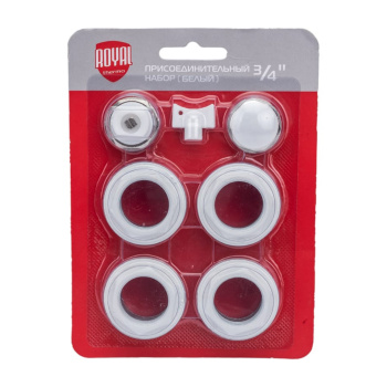 Набор для монтажа радиаторов Royal Thermo, 3/4", без кронштейнов, белый Набор для монтажа радиаторов Royal Thermo, 3/4", без кронштейнов, белый