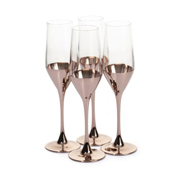 Набор бокалов стекло Luminarc "Celeste" Электрическая медь 4шт 160мл для шампанского  O0082 *1/6